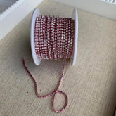 1 Yard SS6 Crystal Colourful Pink Metal Chain Rhinestone Banding